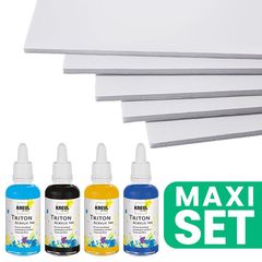 Set atramentov Triton a bielej kapa dosky A3