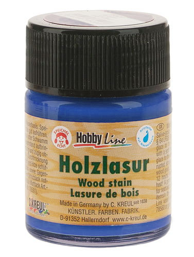 Farby na drevo Hobby Line Wood Stain 50 ml - Ultramarine modrá