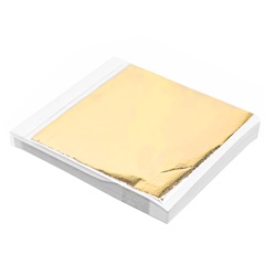 Zlaté metalické plátky na pozlacovanie 14 x 13 cm 100 listov